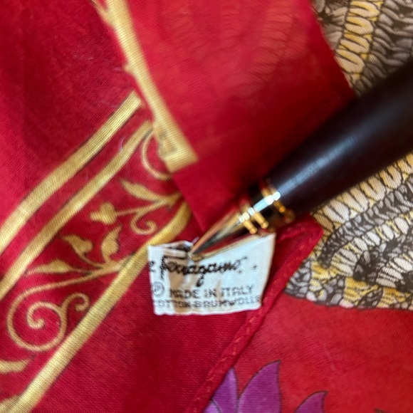 -Vintage Salvatore Ferragamo Cotton Zebra Scarf - Picture 3 of 8